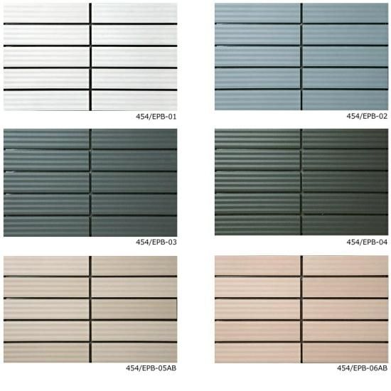 壁タイル 45四丁 エポカB ボーダー 横筋面 シック 男前 黒 白