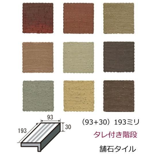 本州外　玄関前まで 193x(93+30)角 舗石 タレ タレ付き 階段 タイル レンガタイル