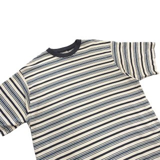 Made in USA!! 1990s Old stripe print T-shirt (size XL)