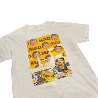 Made in USA!! 1980s "MAD magazine" print T-shirt (Ź)