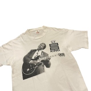 Made in USA!! 1990s BB King bluesman print T-shirt (size M)