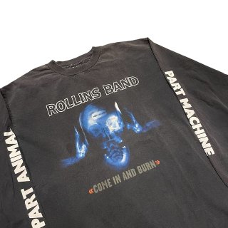 Made in USA!! 1990s ROLLINS BAND print longsleeve T-shirt (Ź)