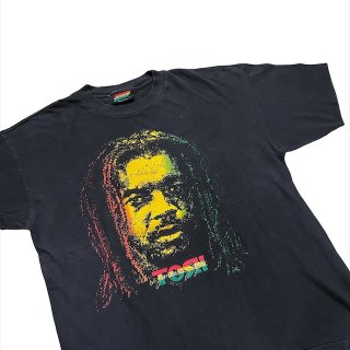 Made in USA!! 1990s Peter Tosh artist print T-shirt (Ź)