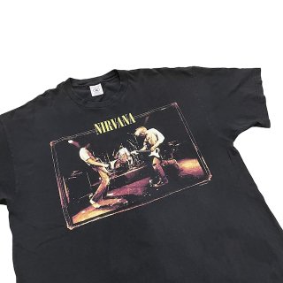 1990s!! NIRVANA band print T-shirt (size XL)
