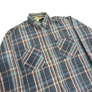 Made in USA!! 1980s St.Johns Bay heavy flannel check shirt (size XL)