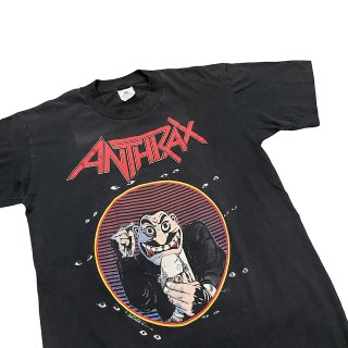 Made in USA!! 1980s ANTHRAX band print T-shirt (Ź)