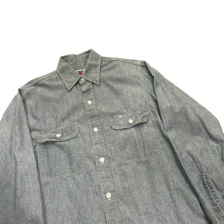 Made in USA!! 1980s BIGMAC chambray work shirt (Ź)