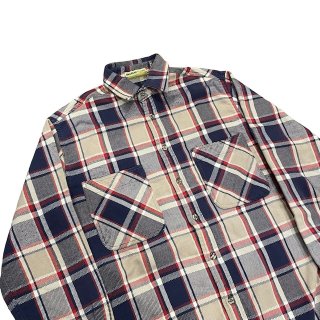 1980s!! ST.JOHN'S BAY heavy flannel check shirt (size M-Tall)