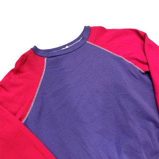 Made in USA!! 1980s 2tone plain sweat shirt (size XL)