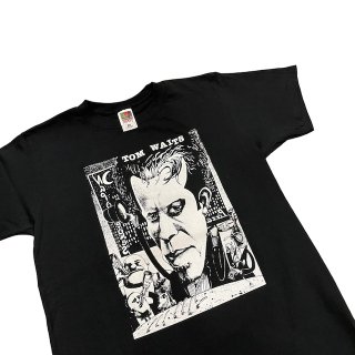 1990-2000s!! "TOM WAITS" design print T-shirt (size M)
