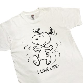 1990s!! Good design print T-shirt "SNOOPY" (sizeXL)