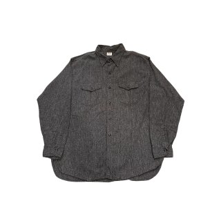 Vintage!! 1950s "TEST" black chambray shirt (Ź)