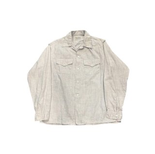 Vintage!! 1950s "MARLBORO" cotton shirt (size ML)