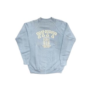 Dead Stock!! 1960s Vintage college print sweat shirt "Pitt" (size M)