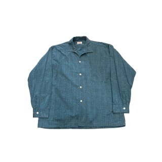 1950-60s!! Vintage "" design cotton shirt (size L)