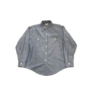 1960s!! "King Kole" Vintage chambray work shirt (size L)