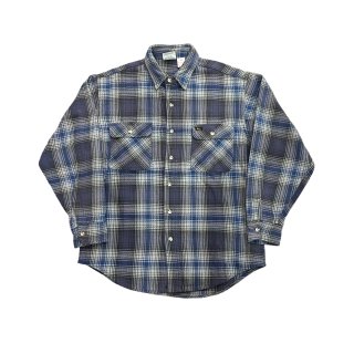 Made in USA!! 1990s PRENTISS heavy flannel check shirt (size M)