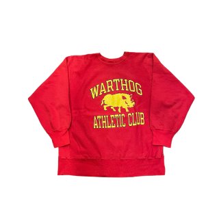 1980s!! Champion reverseweave sweat shirt "WARTHOG ATHLETIC CLUB" (size XL)