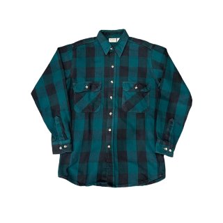 1990s!! "FIVE BROTHER" heavy flannel check shirt (Ź)