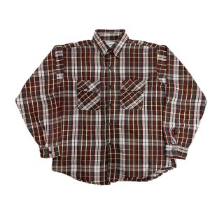 Made in USA!! 1980s "FIVE BROTHER" heavy flannel check shirt (Ź)