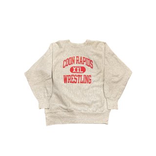 1990s!! Champion reverseweave sweat shirt "COON RAPIDS WRESTLING" (size XL)