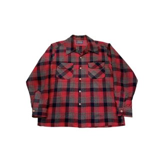 1970s!! Vintage "Pendleton" wool check shirt (Ź)