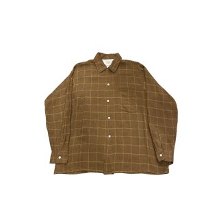 1960's!! "ARROW" Vintage rayon check shirt (size L)