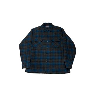 1950s!! Vintage "Pendleton" wool check shirt (size M)