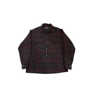 1950s!! Vintage "Pendleton" wool check shirt (size M)