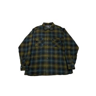 1950s!! Vintage "Pendleton" wool check shirt (size XL)