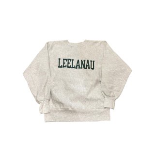 1990s!! Champion reverseweave sweat shirt "LEELANAU" (size L)