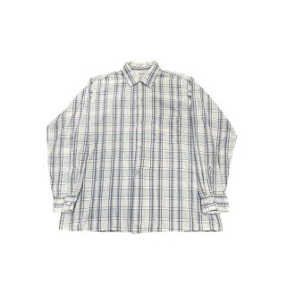 1960s!! Vintage "ARROW" cotton check shirt (size L)