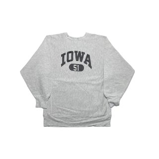 Made in USA!! 1990s Champion reverseweave sweat shirt "IOWA" (size XXL)