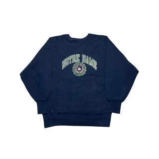 Made in USA!! 1990s Champion reverseweave sweat shirt "NOTRE DAME" (size L)