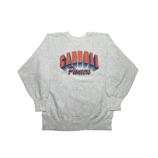 Made in Mexico!! 1990s Champion reverseweave sweat shirt "CARROLL Pionners" (size XL)