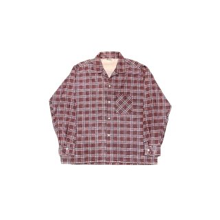 1950s!! "Seawanne" Vintage print flannel shirt (Ź)