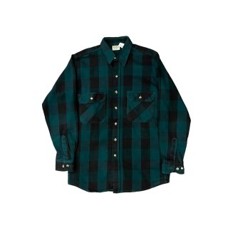 1990's vintage flannel shirt "FIVE BROTHER"(size M)