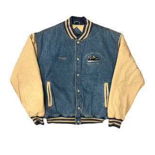 old denim stadium jacket (Ź