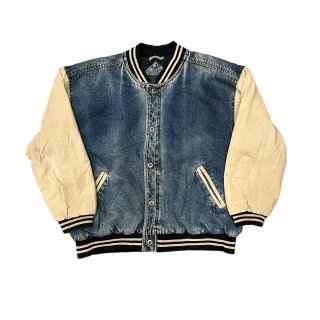 old denim stadium jacket (Ź