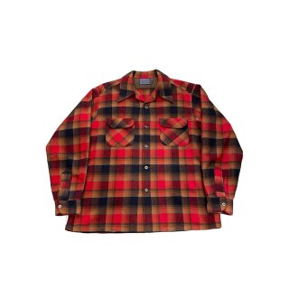 1970s!! "Pendleton" wool check shirt (size L)