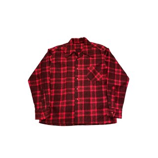 1940-50s!! Vintage print flannel shirt (Ź)