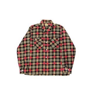 1940s!! Vintage "TOWNCRAFT" print flannel check shirt (Ź)