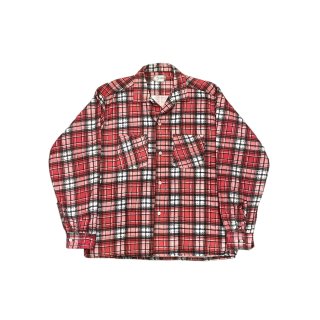 1960s!! Vintage print flannel check shirt (Ź)