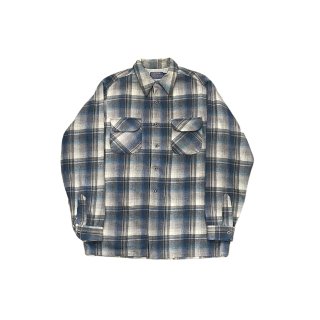 1970s!! Vintage "Pendleton" wool check shirt (Ź)