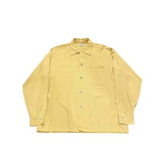 1950s!! Vintage "ARROW" gabardine blank shirt (Ź)