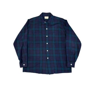 1960s Vintage woolcotton check shirt "Viyella"(Ź)