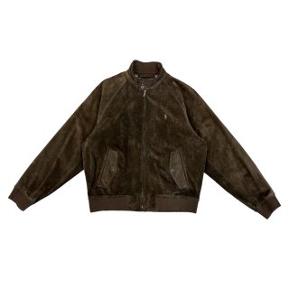 1990s suede harrington jacket "Ralph Lauren" (Ź)