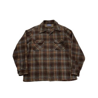 1970s!! Vintage "Pendleton" wool check shirt (Ź)