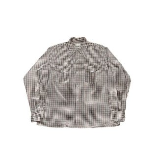 1940-50s!! Vintage "Jack Charles" rayon check shirt (Ź)