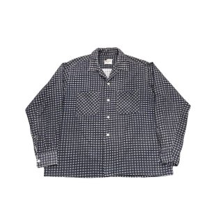 1960s!! Vintage print flannel check shirt (Ź)